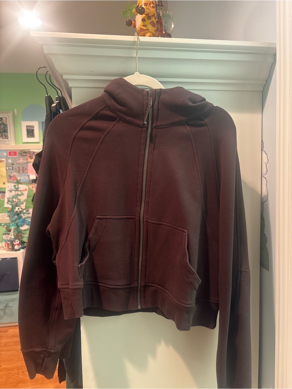 lululemon athletica Maroon Zip-Up Hoodie Jacket